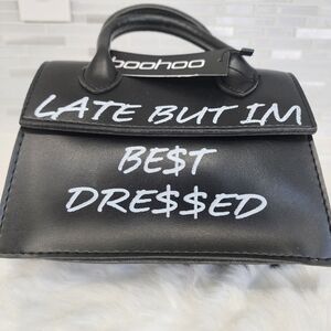 Boohoo Black and White Mini Bag